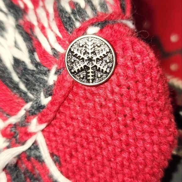 Vintage Stitch in Time North Crest Christmas Button Up Knit Cardigan L/XL - Picture 2 of 7